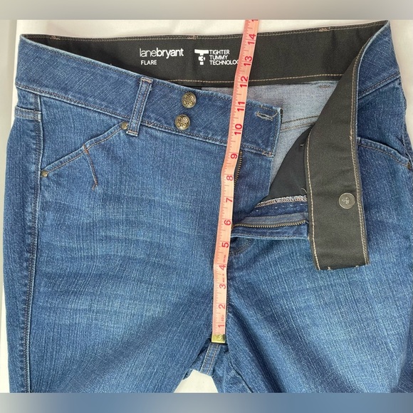 Lane Bryant Flare Medium Wash Tummy Control Denim Jeans Size 14 - Picture 6 of 7